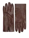 Maison Margiela Leather Fingerless Gloves In Brown