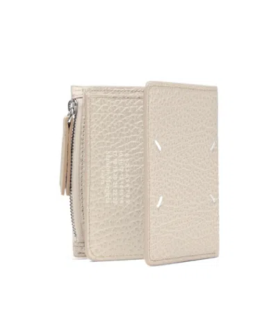 Maison Margiela Leather Flap Wallet In Brown