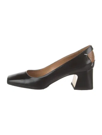 Pre-owned Maison Margiela Leather Flats In Black