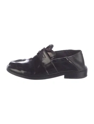 Pre-owned Maison Margiela Leather Flats In Black