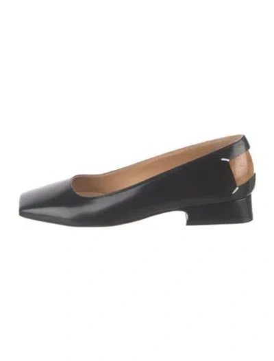 Pre-owned Maison Margiela Leather Flats In Black