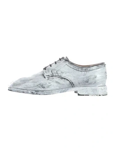 Pre-owned Maison Margiela Leather Flats In Blue