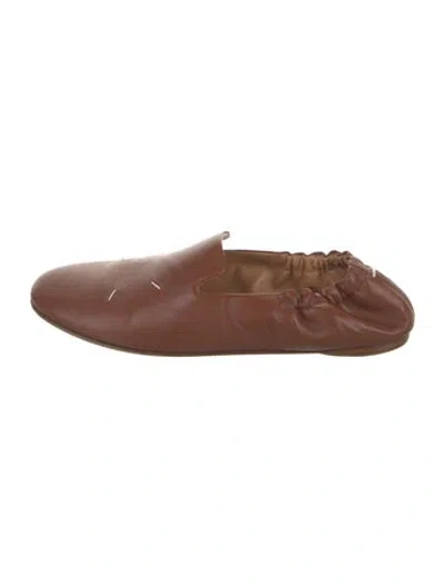 Pre-owned Maison Margiela Leather Flats In Brown