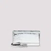 Maison Margiela Silver Cracked Leather Fold Over Bag In Silver