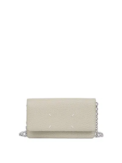 Maison Margiela Leather Four Stitches Rectangular Wallet In Sand