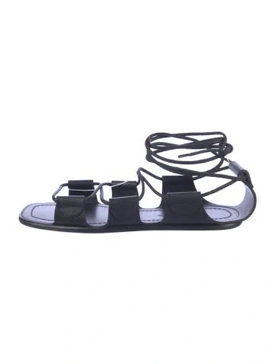 Pre-owned Maison Margiela Leather Gladiator Sandals In Blue