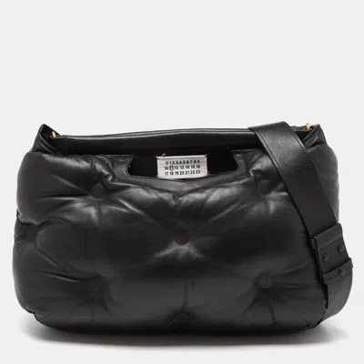 Maison Margiela Leather Glam Sam Bag In Black