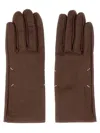 Maison Margiela Four Stitches Gloves In Brown