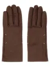 Maison Margiela Four Stitches Gloves In Brown
