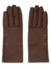 Maison Margiela Four Stitches Gloves In Brown