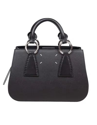 Maison Margiela Leather Handbag In Black