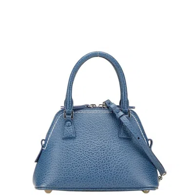Pre-owned Maison Margiela Leather Handbag Shoulder Bag () In Blue