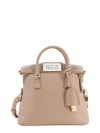 MAISON MARGIELA LEATHER HANDBAG WITH WITH LOGO PATCH