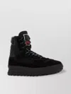 Maison Margiela Mm22 Leather Climber High-top Sneakers With Suede Trims In Black