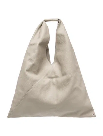 Pre-owned Maison Margiela Leather Hobo In Neutral