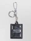Maison Margiela Leather Key Case Rectangular Shape Keyring In Black