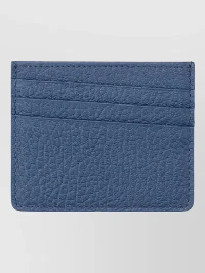 Maison Margiela Leather Keyring In Blue