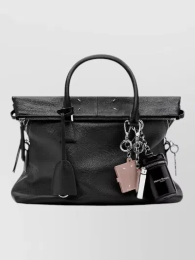 Maison Margiela Leather Keyring Top Handle Metal Detail