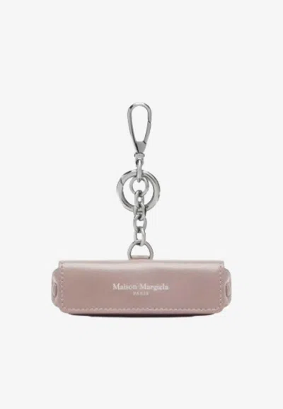 Maison Margiela Leather Lipstick Holder Bag Charm In Pink