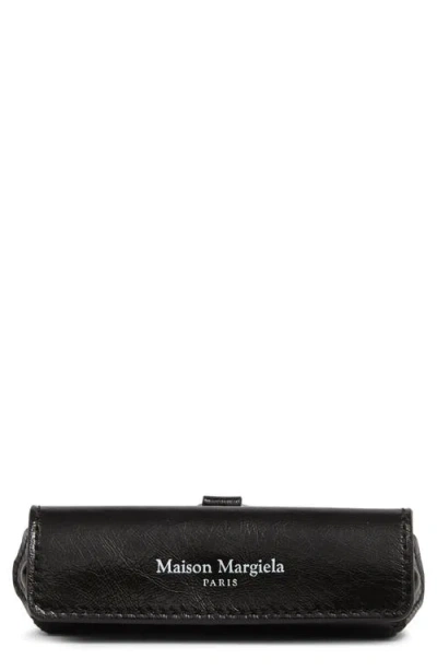 Maison Margiela Leather Liptick Holder In Black