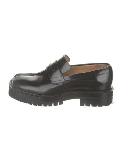 Pre-owned Maison Margiela Leather Loafers In Black