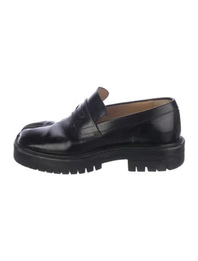 Pre-owned Maison Margiela Leather Loafers In Black