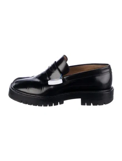 Pre-owned Maison Margiela Leather Loafers In Black