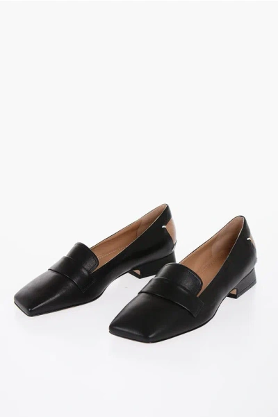 Maison Margiela Leather Loafers With Cut-out Details In Multi