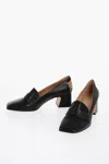 Maison Margiela Leather Loafers With Cut-out Details Heel 6 Cm In Black