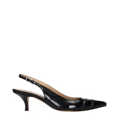 MAISON MARGIELA LEATHER MID HEEL WOMEN'S PUMPS