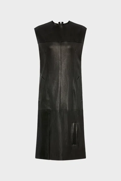 Maison Margiela Leather Midi Dress Woman Black