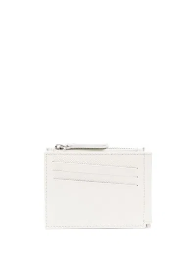 Maison Margiela Bi-fold Leather Wallet In Weiss