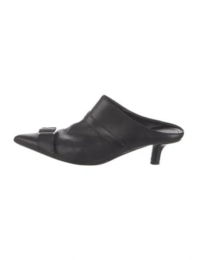 Pre-owned Maison Margiela Leather Mules In Black