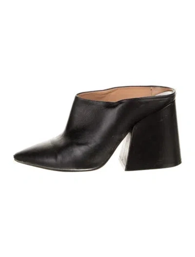 Pre-owned Maison Margiela Leather Mules In Black