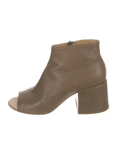 Pre-owned Maison Margiela Leather Mules In Brown