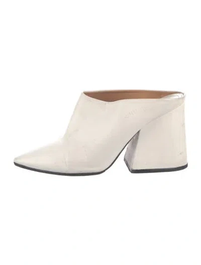 Pre-owned Maison Margiela Leather Mules In Neutral