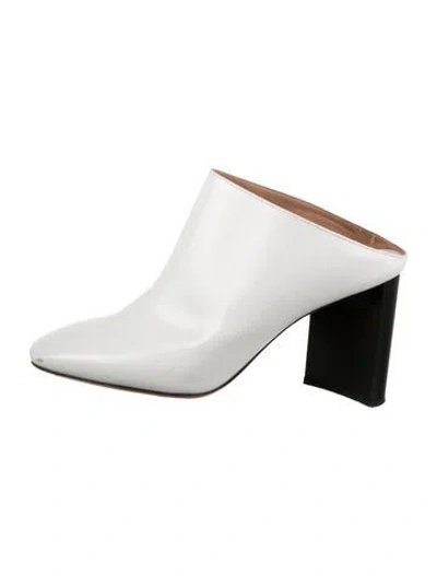 Pre-owned Maison Margiela Leather Mules In Neutrals