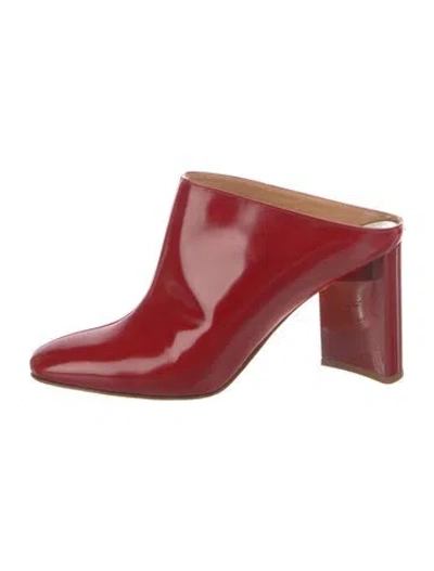 Pre-owned Maison Margiela Leather Mules In Red