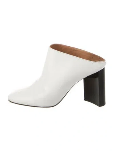 Pre-owned Maison Margiela Leather Mules In White