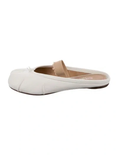 Pre-owned Maison Margiela Leather Mules In White