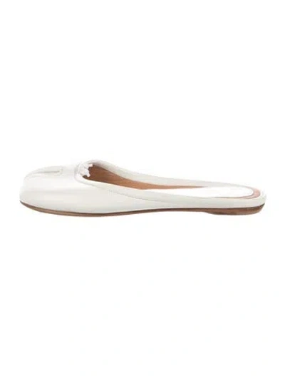 Pre-owned Maison Margiela Leather Mules In White