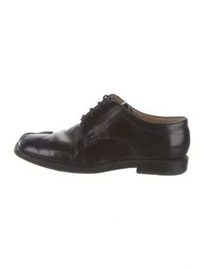 Pre-owned Maison Margiela Leather Oxfords In Black