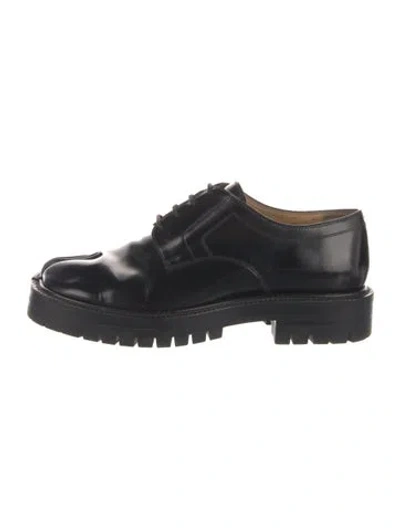 Pre-owned Maison Margiela Leather Oxfords In Black