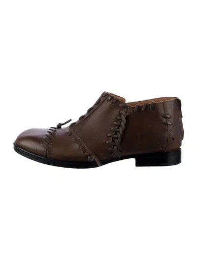 Pre-owned Maison Margiela Leather Oxfords In Brown