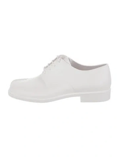 Pre-owned Maison Margiela Leather Oxfords In White