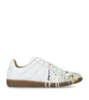 Maison Margiela Replica Paint Sneakers With Varnished Effect In White