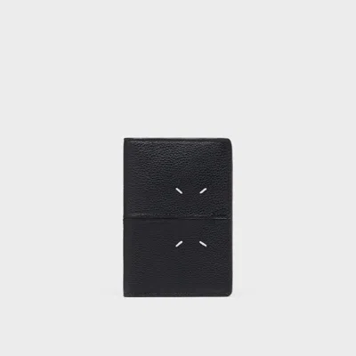 Maison Margiela Leather Passport Holder Unisex Black