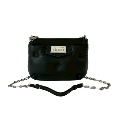 Pre-owned Maison Margiela Leather Pochette Shoulder Bag () In Black