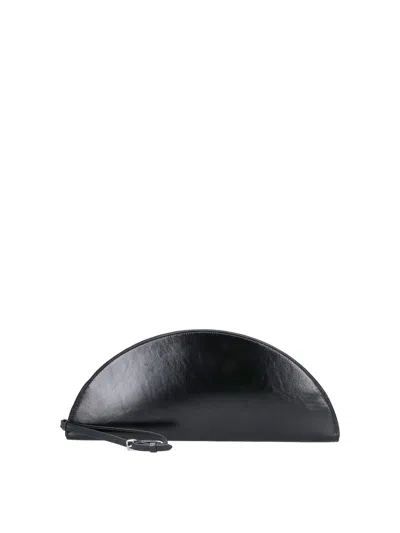 Maison Margiela Leather Pouch In Black