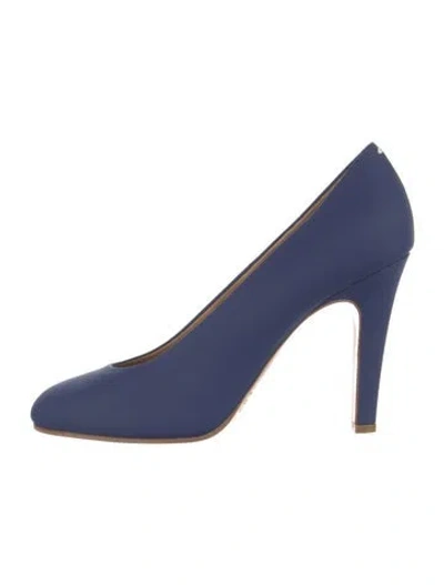 Pre-owned Maison Margiela Leather Pumps In Blue